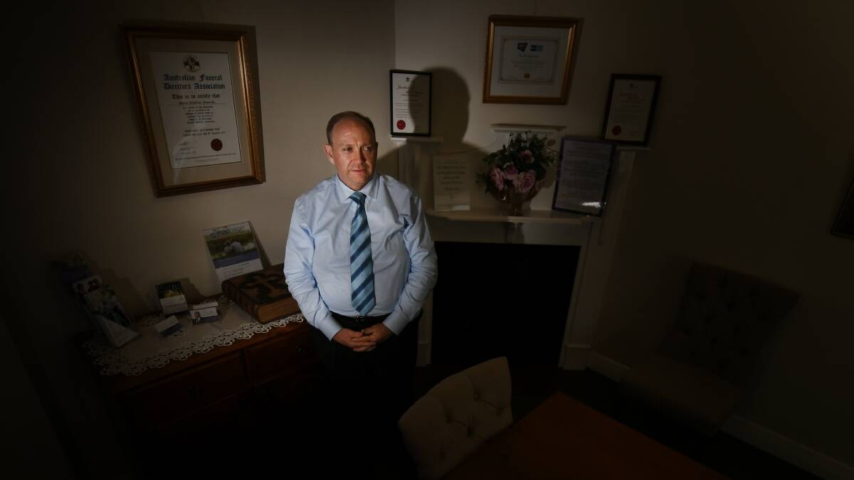 HELP THROUGH GRIEF: Shaun Hamilton Funerals operations manager Shaun Hamilton. Photo: Gareth Gardner