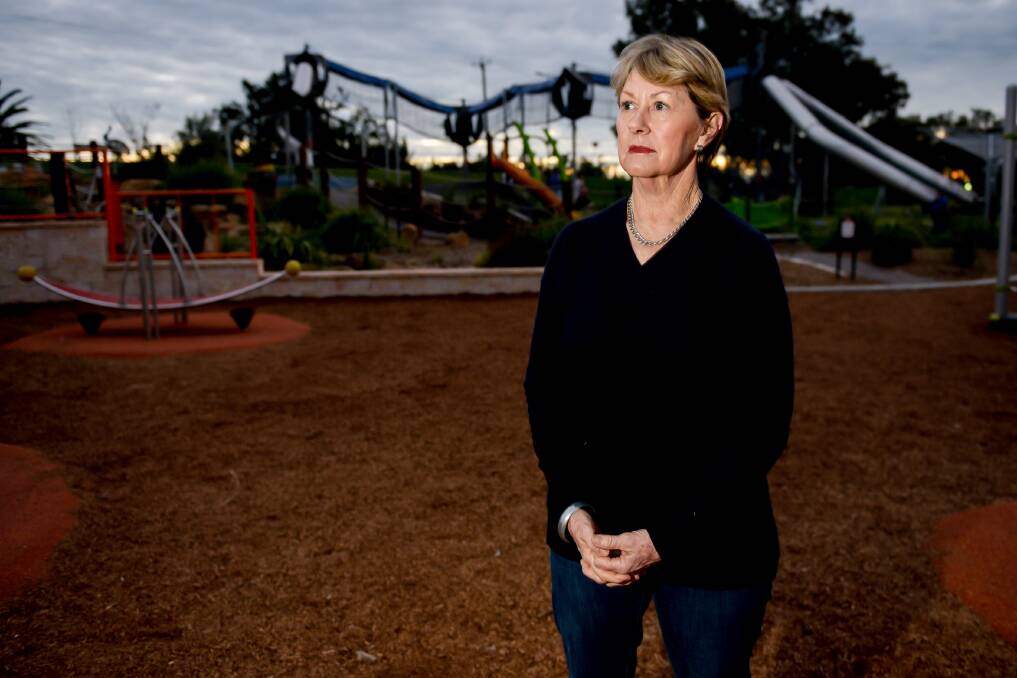 PARK PLANS: Councillor Juanita Wilson at the Tamworth Regional Playground at Bicentennial Park, she believes Anzac Park should be protected. Photo: Peter Hardin, file.