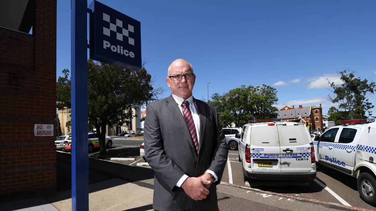 CRIME RATE: Oxley Police District detective acting inspector Jason Darcy said police are hard at work to target high crime areas in Tamworth. Photo: Gareth Gardner