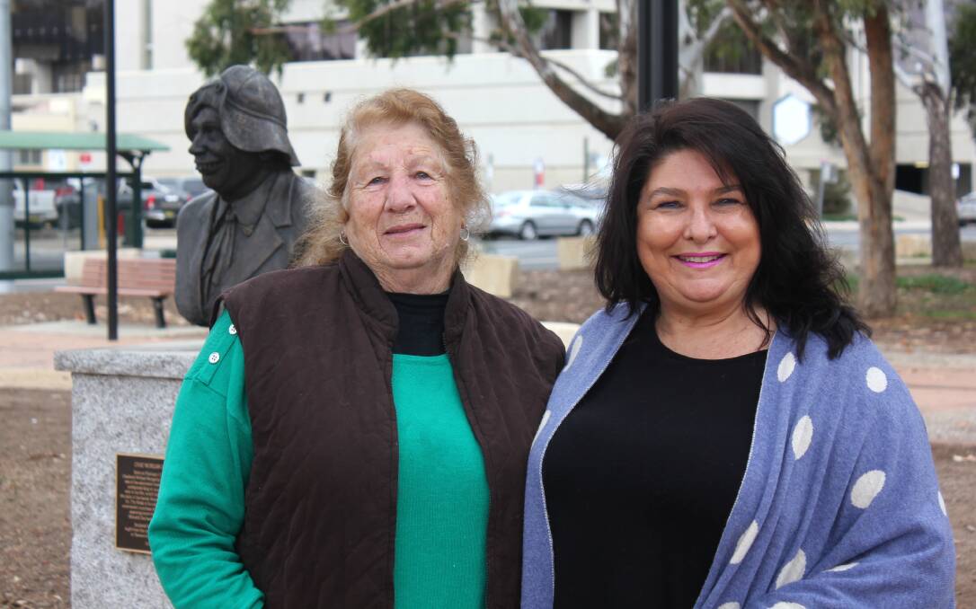 BRONZE BUST: Coordinator Lorraine Pfitzner and Hats Off to Country organiser Cheryl Byrnes. Photo: Madeline Link