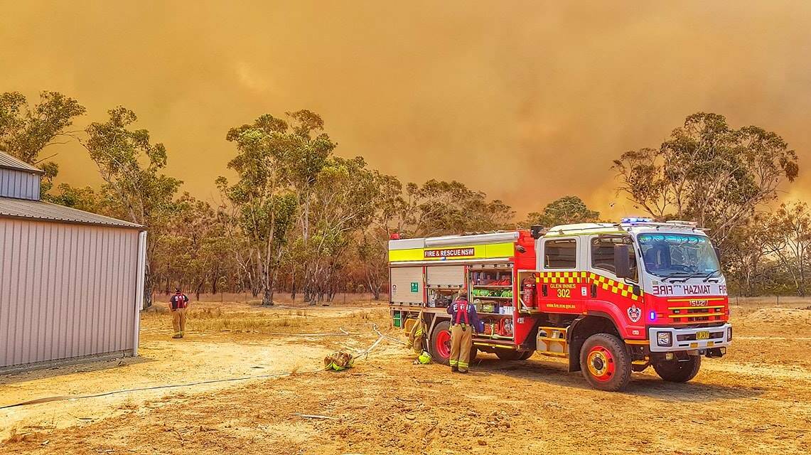 GREEN LIGHT: Glen Innes crews at huge rural fires across the New England area, where fire operations are being managed out of. Photo: Glen Innes RFS