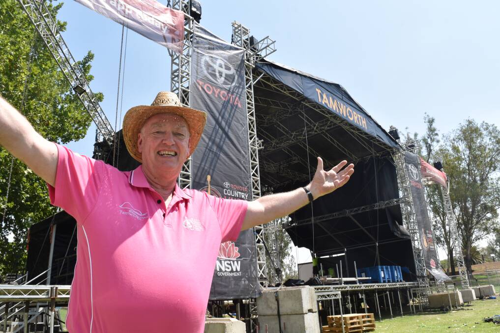 WELCOME: Tamworth Country Music Festival organiser Barry Harley in Toyota Park. Photo: Ben Jaffrey
