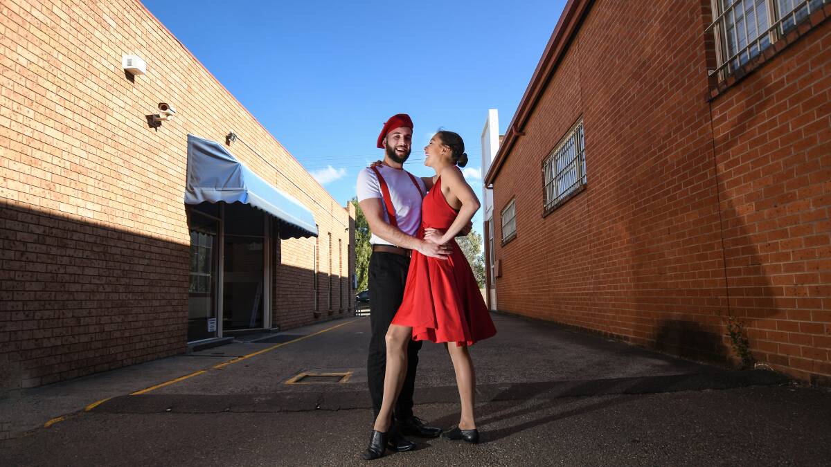 BEST FOOT FORWARD: Northern Daily Leader journalist Jamieson Murphy and dance partner Lily Singh are excited for Saturday night's performance in the style of French Tango to raise funds for the Cancer Council. Photo: Gareth Gardner.