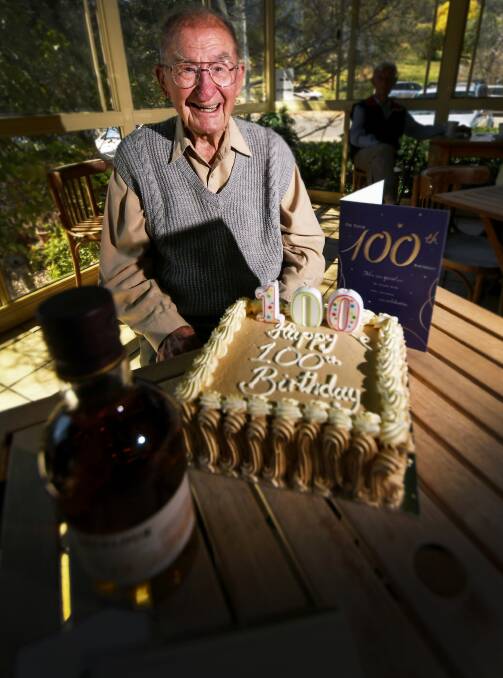 HAPPY BIRTHDAY: Russell Godden celebrates his 100th birthday. Photo: 030920GGA02