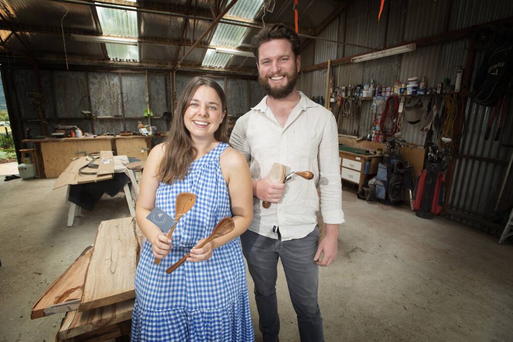 NEW VENTURE: The Woodworker's Wife co-owners Claudia and Jack Massey. Photo: Peter Hardin 171220PHC004