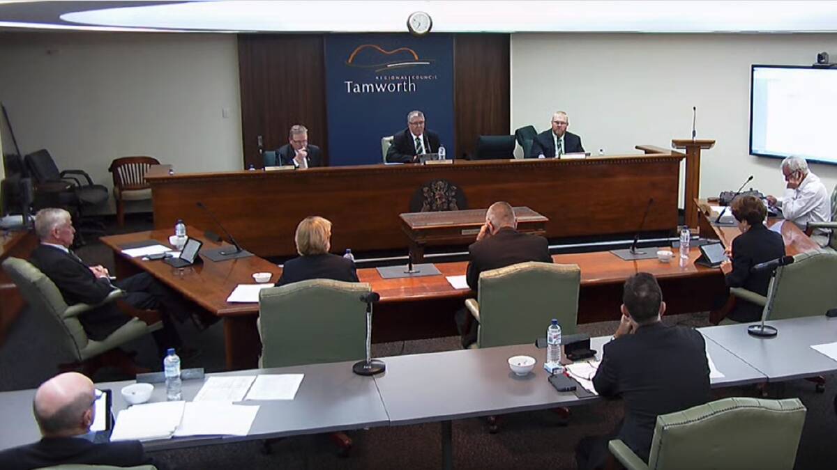 SOCIAL DISTANCING: Tamworth Regional Council councillors practiced their own social distancing at Tuesday night's meeting.