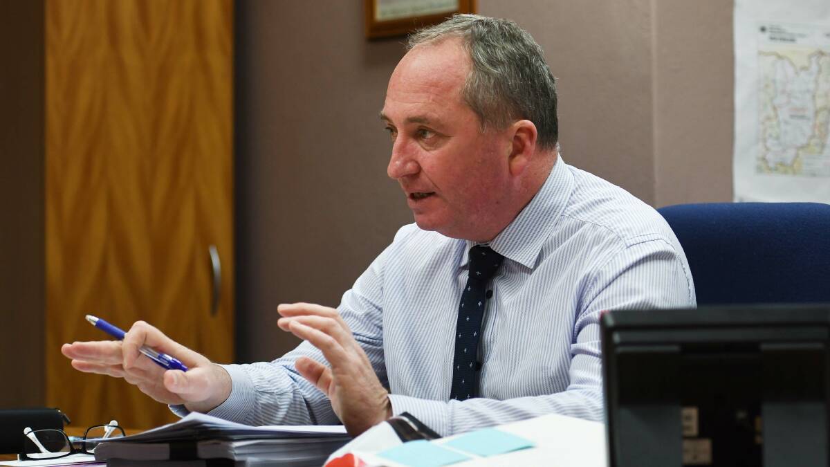 SORTED: Member for New England Barnaby Joyce has stepped in to help Walcha business owners get paid for work done for the NSW RFS. Photo: File
