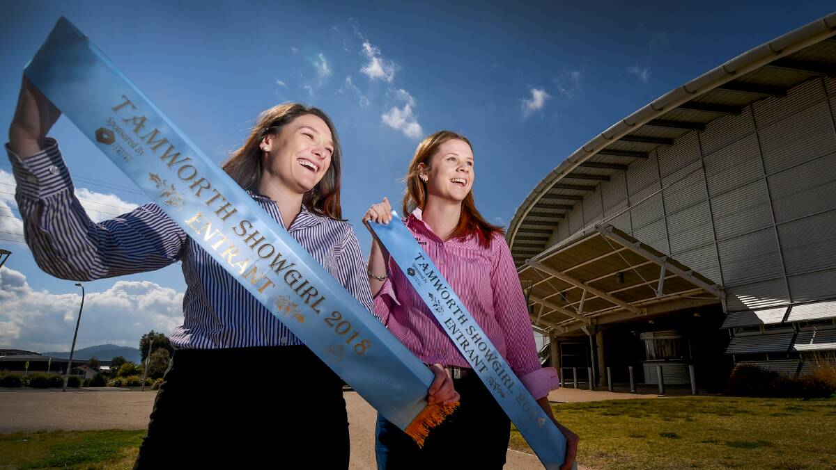 SHOWGIRL: Tamworth 2016 Showgirl Hiliary Thornberry and Showgirl coordinator Shelli Lewington at the Show's new home, AELEC. Photo: Gareth Gardner