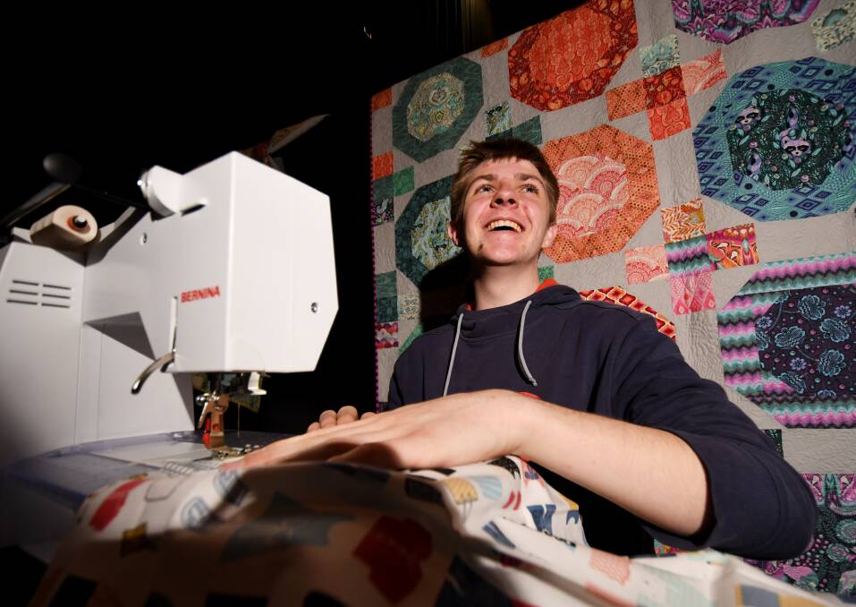 CRAFT: Armidale's Jackson Cooke will be at Craft Alive with his House of Jackson quilts and wares. The sewer had two quilts in the Sydney Quilt Show 2018. Photo: Gareth Gardner
