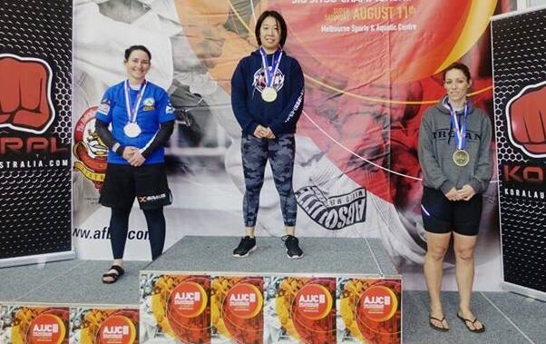 Gordon was one of five only-female students from Armidale Brazilian Jiu Jitsu who travelled out-of-state for the competition.