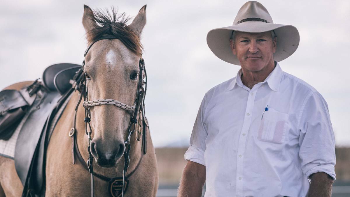 BACK ON THE ROAD: Glenn Morris and his horse Hombre also rode through Inverell tomorrow to call for greater action to combat climate change. Picture: Bluebottle Films