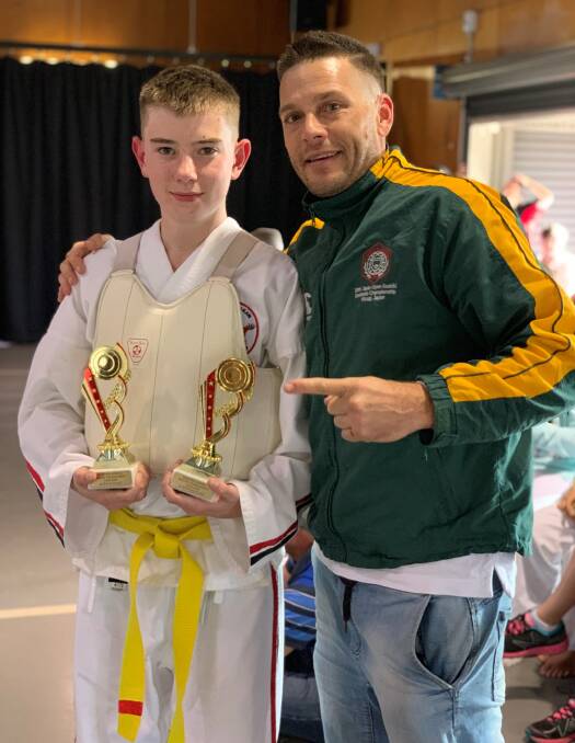 AN OUTLET: Thirteen-year-old William Cripps will compete in Japan at the Karate World Grand Prix next month under the training of his mentor Nick King.