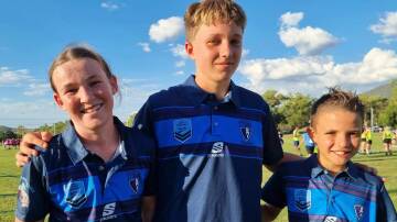 (From left) Stella Walsh, Lewis Crough, and Lucas Aylett were thrilled to find themselves in Northern Eagles squads. Absent is Daniel Rushbrook. Picture by Zac Lowe.