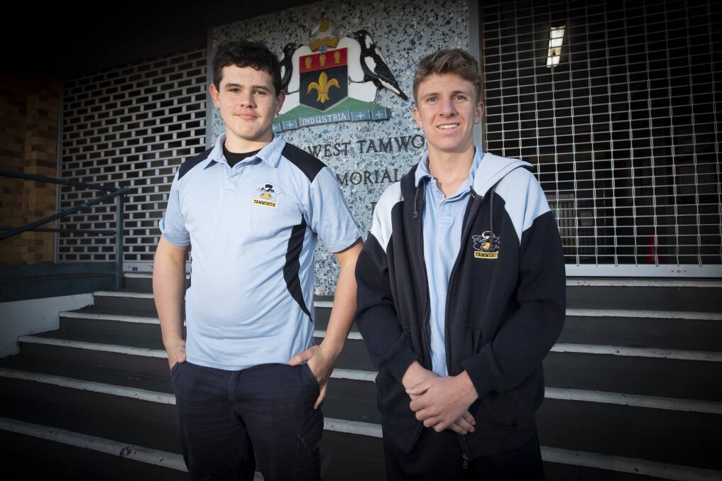 Teammates: Josh Deasey (left) and James Ryan have both been named in the Water Polo NSW squad for 2022, ahead of the National State Championships in September. Photo: Peter Hardin.