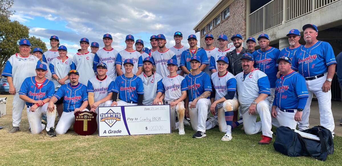 The Country NSW players will begin their journey to Europe shortly after winning the Tamworth Baseball June Carnival. Picture by Zac Lowe.