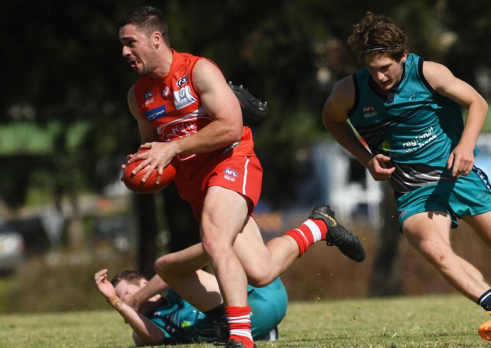 Off and running: The Tamworth Swans will enjoy the return of player-coach, Josh Jones (pictured) this weekend against Inverell. Photo: Gareth Gardner. 