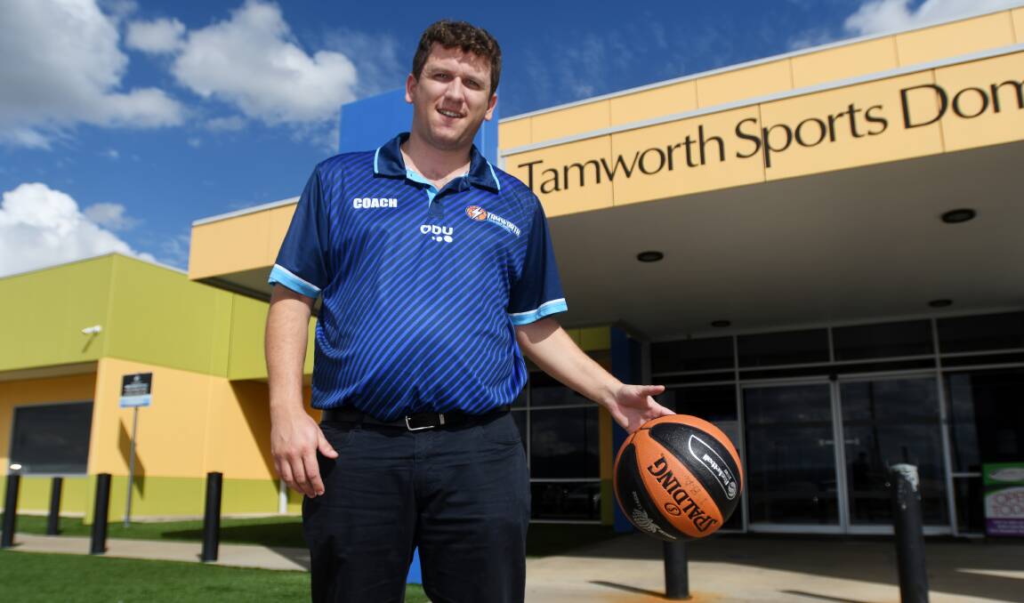 Taking charge: Mitch Balderston, a lifelong basketballer and coach, has dedicated himself to rebuilding the Tamworth Thunderbolts' senior side over the next few years. Photo: Gareth Gardner. 