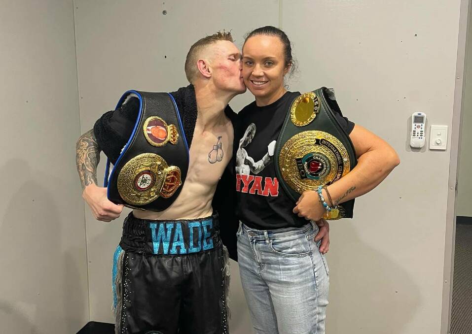 Champions in love: Without the support of her fiancee and fellow professional boxer, Wade Ryan, Prest doesn't think she would have had the same success in the ring. Photo: Facebook.