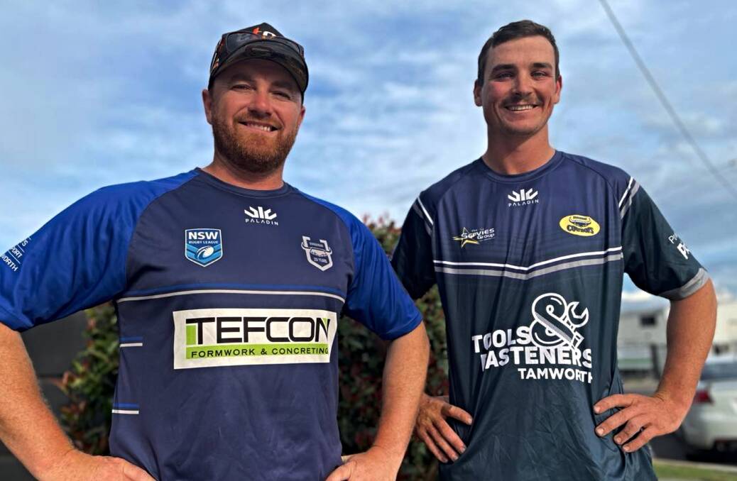 Kieran Croft (left) and Jack Cameron will take over as coaches of the Dungowan Cowboys after Brett Jarrett stepped down. Picture by Zac Lowe.