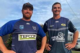 Kieran Croft (left) and Jack Cameron will take over as coaches of the Dungowan Cowboys after Brett Jarrett stepped down. Picture by Zac Lowe.