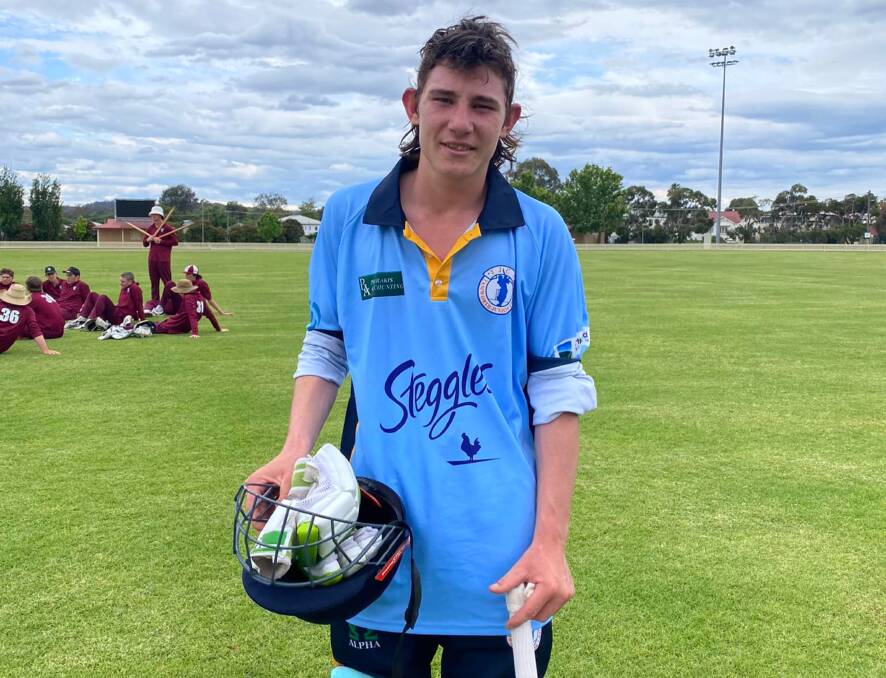 Preston Boyd (seen here after a standout innings in 2022) has taken very smoothly to the ranks of Tamworth's senior cricket. Picture by Tamworth Junior Cricket Association.