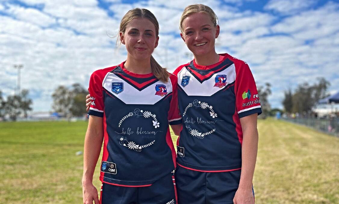 Monique Corbett (left) was recruited to the Kootingal-Moonbi Roosters by Abby Schmiedel (right), and both were key in the side qualifying for the grand final on Saturday. Picture by Zac Lowe.