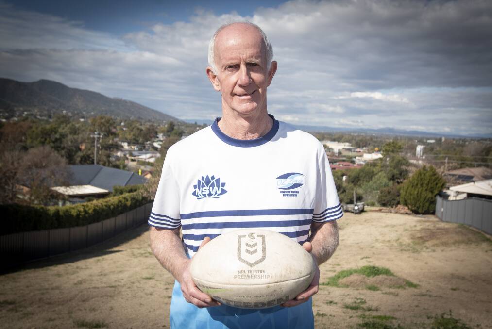 Bowing out: After decades playing in the Tamworth Senior Oztag competition, Milton Doyle has officially hung up his boots. Photo: Peter Hardin. 