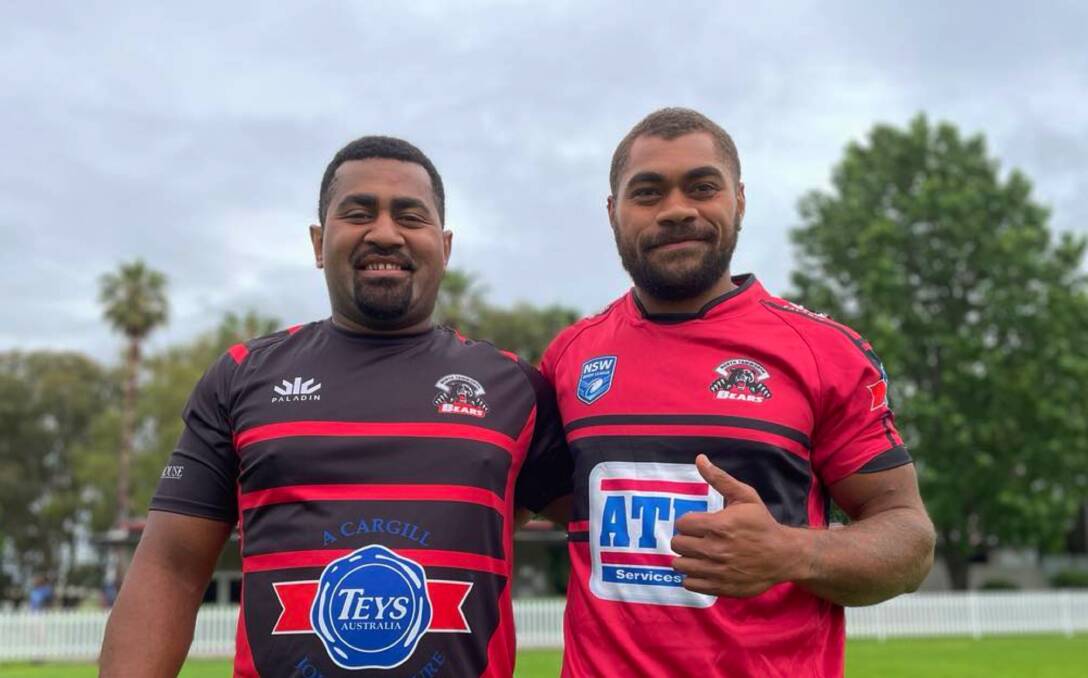 Marika Tutu (left) and Jone Ratulevu can't wait to take to the field for the Bears in 2024. Picture by Zac Lowe.