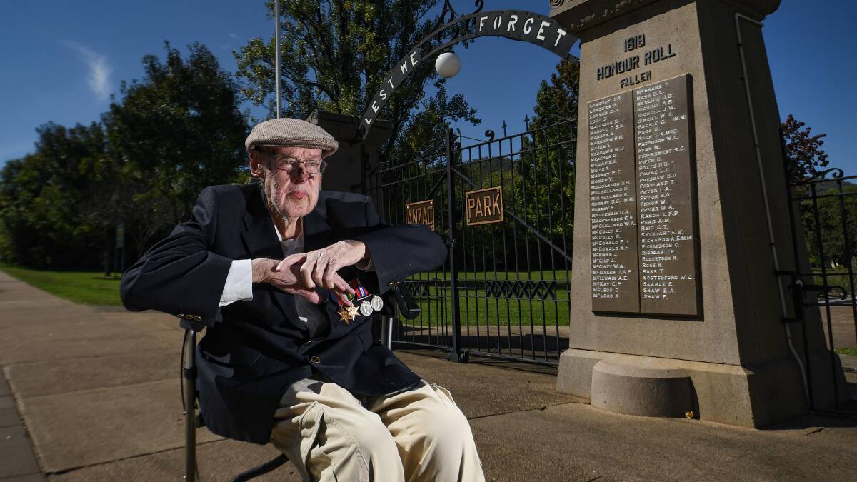 Woolaston was commemorated for his WWII service on ANZAC Day last year. Picture by Gareth Gardner.