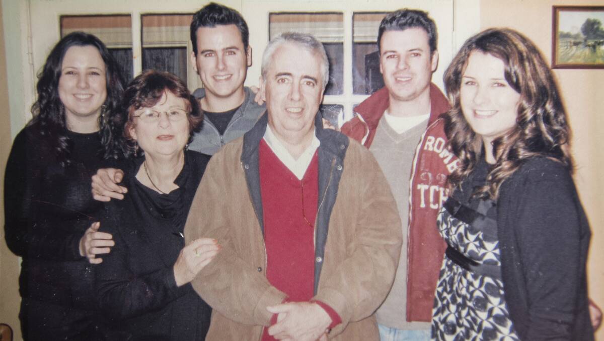 (From left) Emily, Veronica, Evan, Gerry, Matthew, Marguerite Griffiths in 2008. Picture supplied. 