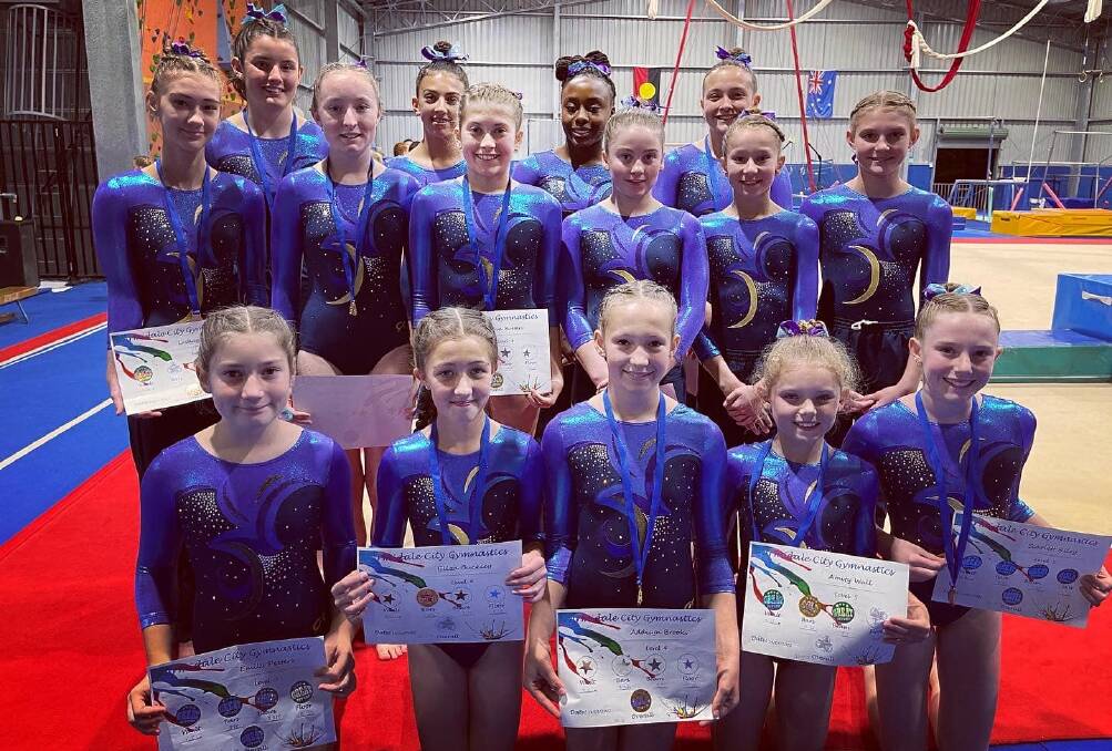 Close to home: The Tamworth Gymnastics Club team last May during a competition in Armidale, where the upcoming Country Championships will be held. Photo: Tamworth Gymnastics Club Facebook.