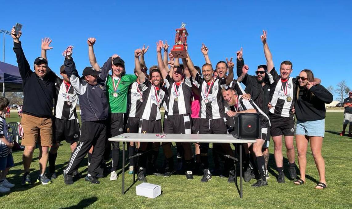 North Companions celebrate their 2023 reserve grade premiership after an attritional final against Moore Creek. Picture by Zac Lowe.