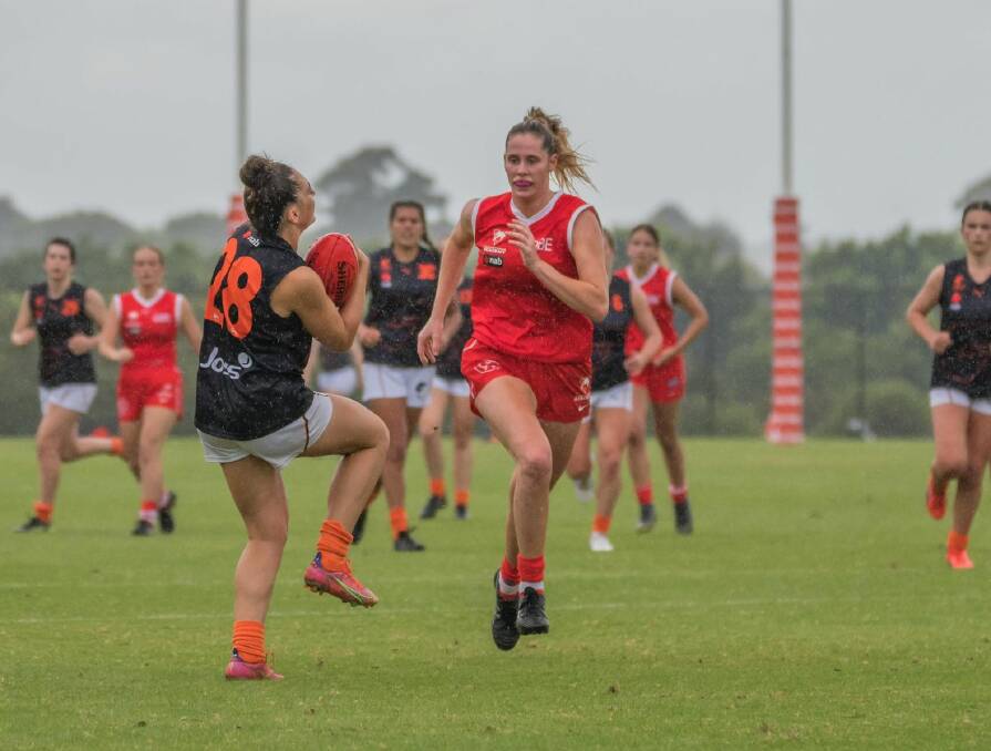 Off and running: Alice Mitchell has her sights firmly set on earning a place in the Sydney Swans' inaugural women's team. Photo: Merrillie Redden Photography.