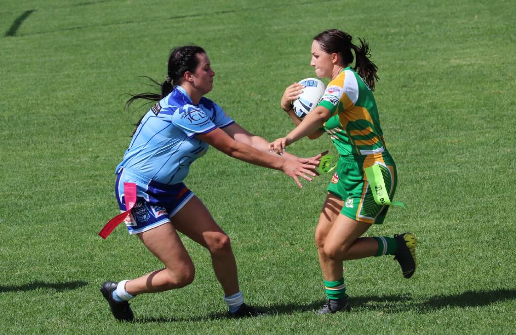Brushed off: The Boggabri women thumped Narrabri as the competitive derby was played out at Jubilee Oval to start the season. Photo: Boggabri and District Rugby League Football Club Facebook.