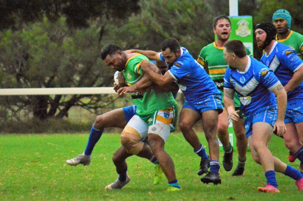 Laid low: The Boggabri Kangaroos couldn't get the job done in front of a home crowd on Saturday afternoon. Photo: Boggabri and District Rugby League Club Facebook.
