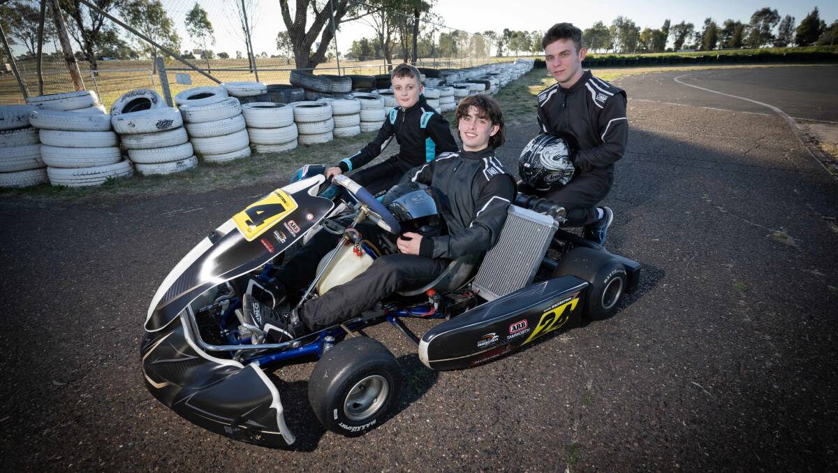 (From left) Angus Maxworthy, Sam Salvestrin, and Jake Salvestrin all shone in Dubbo earlier this month. Picture by Peter Hardin.