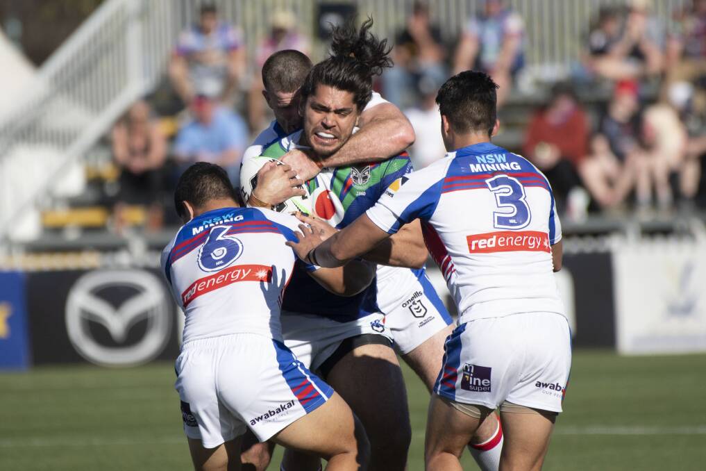 Reacquainted: Warriors second rower Tohu Harris said the players are excited about finally being able to come together as a full squad. Photo: Peter Hardin 