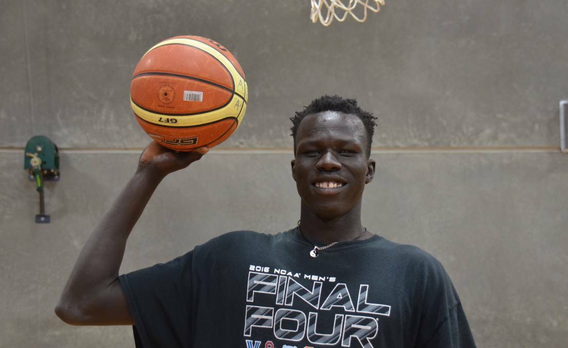 Dream come true: Armidale expat Makuach Maluach, pictured here in 2017, is set to make his Boomers debut in Japan later this month. Photo: Ellen Dunger