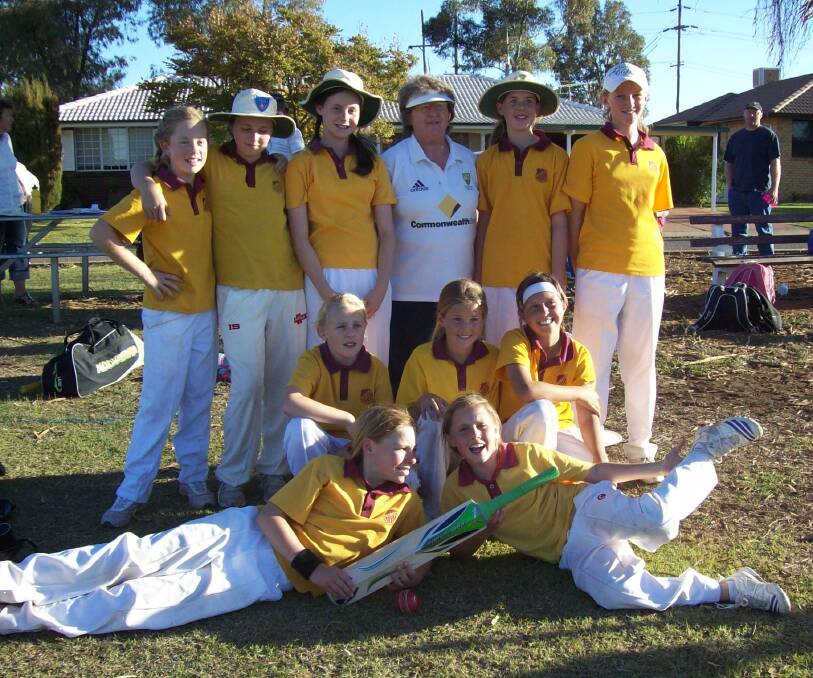 PASSION PROJECT: Anne with the Nemingha Public School girls cricket team.