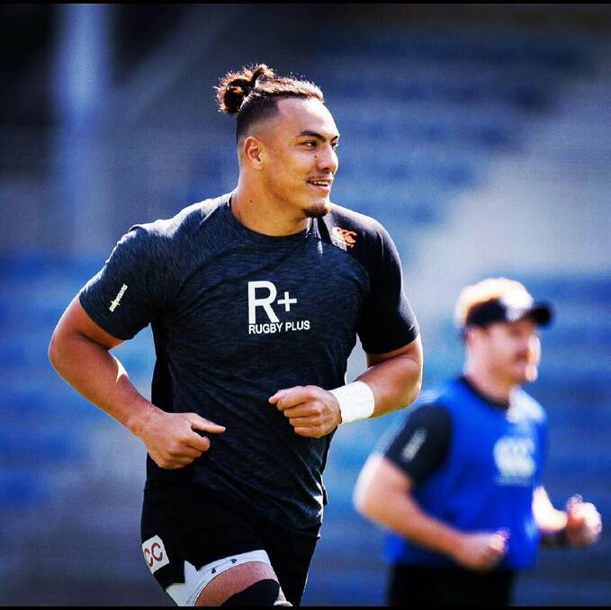 Gunter warming up with the Sunwolves. Photo: Supplied