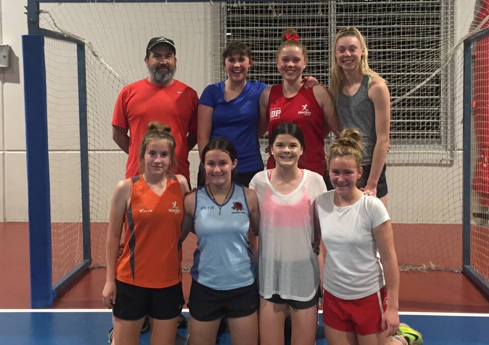 Top effort: Tamworth's under-15s girls proved they can match it with the best in the state reaching the Division 1 semi-finals. The side was: Back (L-R) Hayden Lewin (coach),Maeve Galvin,Callie Michell,Georgia Horniman; Front (L-R) Maddie Lewin,Amber Witney,Ashley Chaffey,Ella Mitchell and absent Chloe Scicluna.