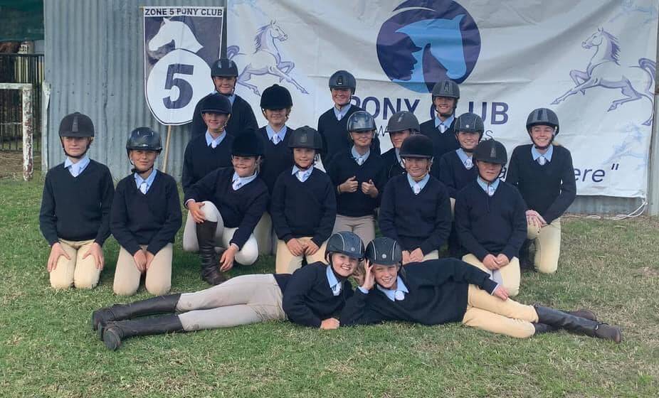 Champion effort: Zone 5 deputy chief instructor Jude Alston was "very proud" of how the riders performed at the State Jumping Equitation Championships held at Kootingal on the weekend. Photo: Zone 5 Pony Club Association Facebook
