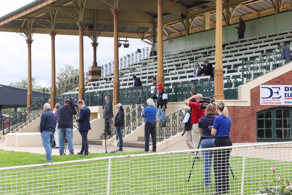 Welcome back: Punters were allowed back trackside for the first time in months. Photo: Bradley Photographers