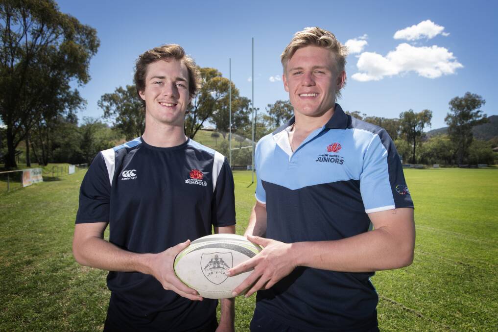 Promising future: Magpies young guns Harry Snook (left) and Mitch Watts will play for the under-18s Gen Blue NSW juniors this Sunday as they begin the next chapter of their careers. Photo: Peter Hardin 101112PHC002