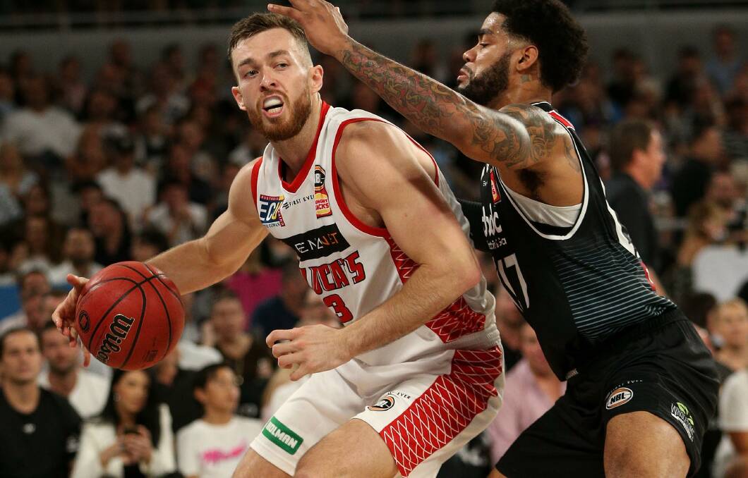 Outstanding: Nick Kay in action for the Perth Wildcats against Melbourne United. The Tamworth product scored 22 points in the overtime loss.