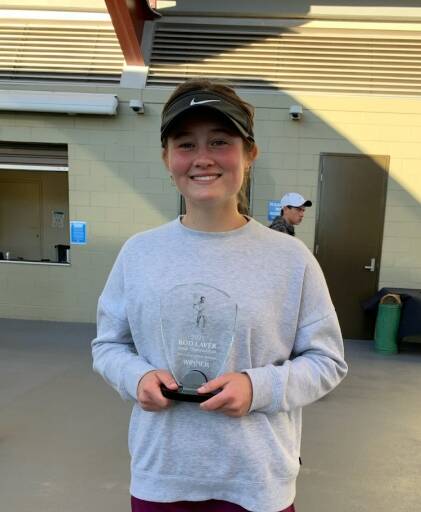 Hitting another winner: Taya Powell added another trophy to her cabinet on the weekend.