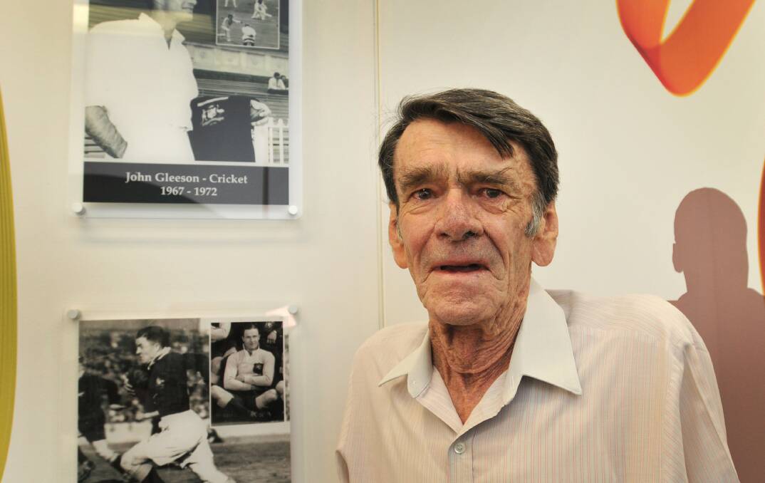 John Gleeson at the opening of the Tamworth Regional Sporting Hall of Fame. Photo: Geoff O'Neill.