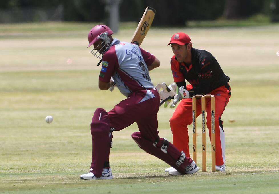 Immovable: Dave Mudaliar anchored Wests' innings with an unbeaten 84. Photo: Gareth Gardner