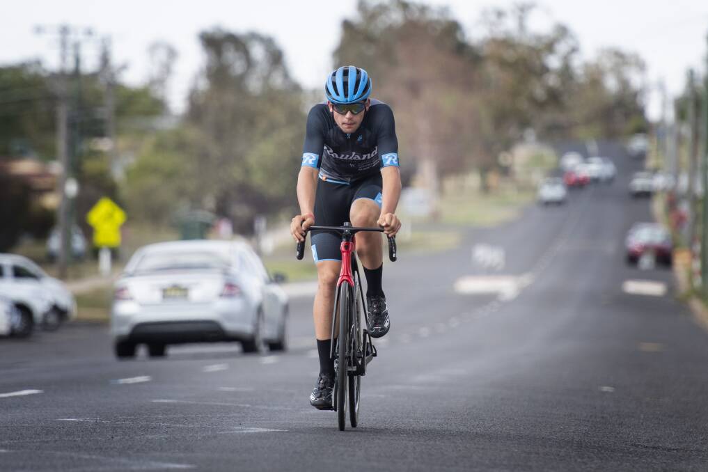 Climbing up the ranks: Luke Deasey has been signed by the Rauland development cycling team. Photo: Peter Hardin 