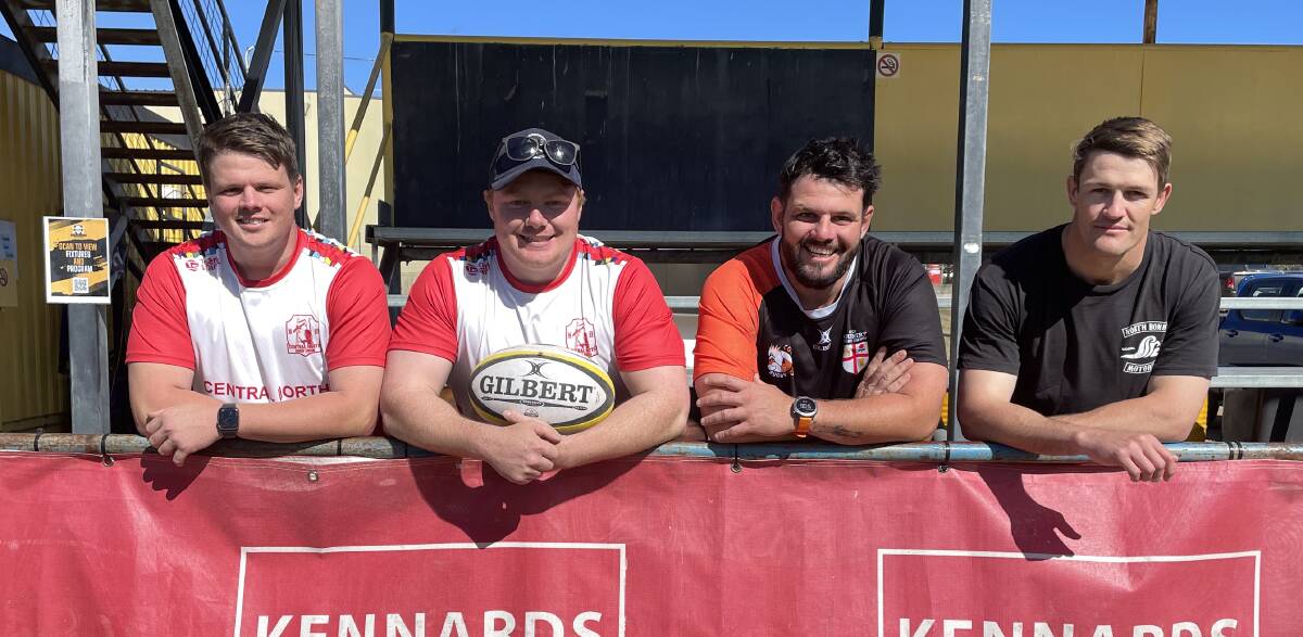 Central North quartet Tim Collins, Henry Leslie, Andrew Collins and Henry Dunbar will be part of NSW Country's Australian Rugby Shield campaign in Brisbane this week. Picture by Samantha Newsam